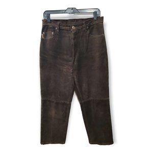 Skotts Suede Brown Pants Washable Suede Size 30